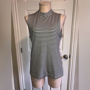 Theory striped sleeveless top